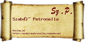 Szabó Petronella névjegykártya