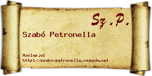 Szabó Petronella névjegykártya